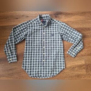 Chaps Plaid button down shirt Boys Sz 8